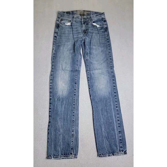 American Eagle Jeans Mens 30x36 (31x33) Slim Straight Mid Rise Stretch Blue READ - Picture 1 of 14